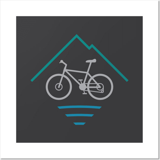 Mountain Bike Outdoor Cycling Logo Wall Art by hobrath